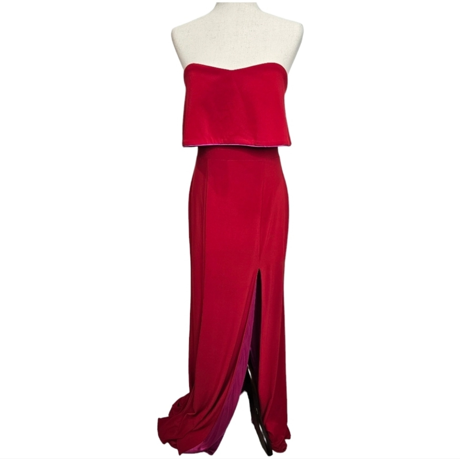 Aqua Bloomingdale's Exclusive Long Popover With Satin Lining Formal Dress Size 8
